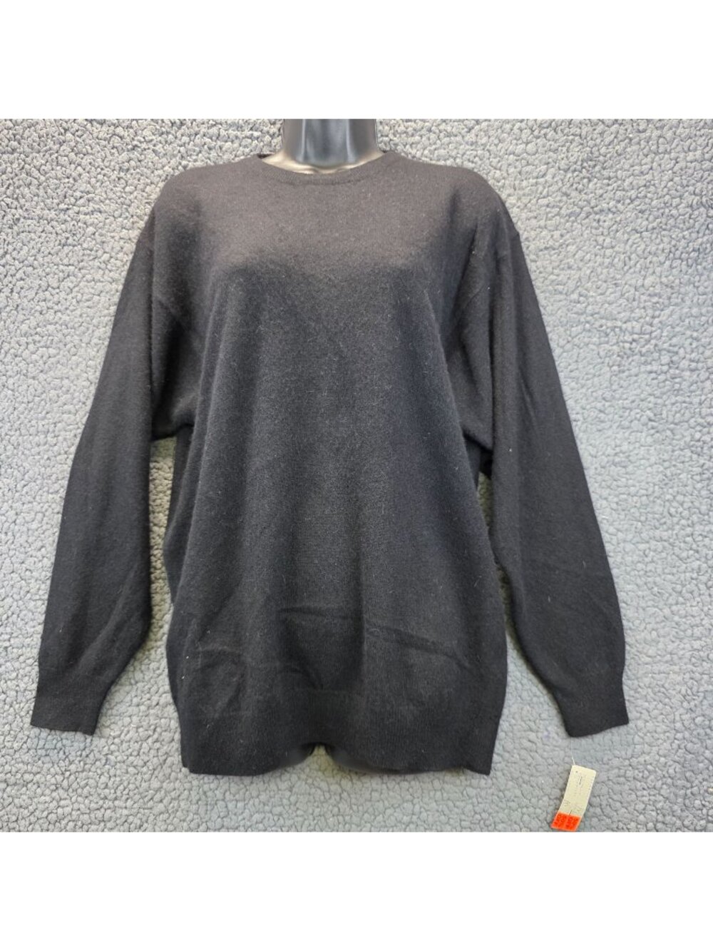 Fong's Wool Angora Pullover Sweater M Black Quiet Luxury Whimsygoth Oversized